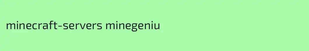 minecraft-servers minegeniu